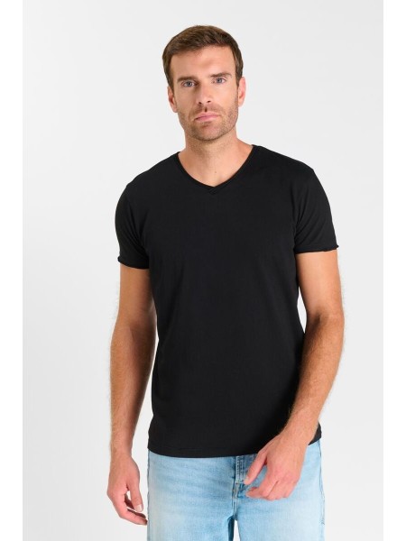 Camiseta cuello pico OBRIBS negro | comprar ahora