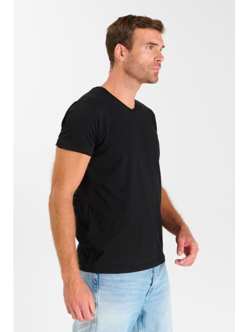 Camiseta cuello pico OBRIBS negro | comprar ahora