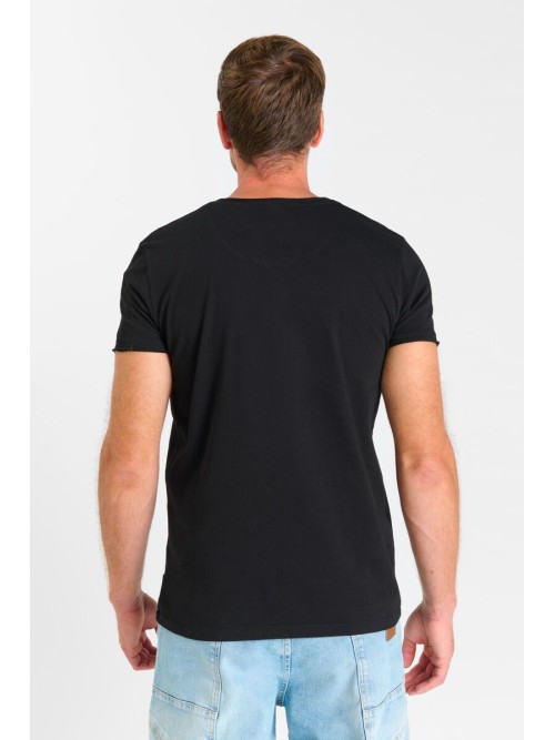 Camiseta cuello pico OBRIBS negro | comprar ahora