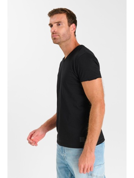 Camiseta cuello pico OBRIBS negro | comprar ahora