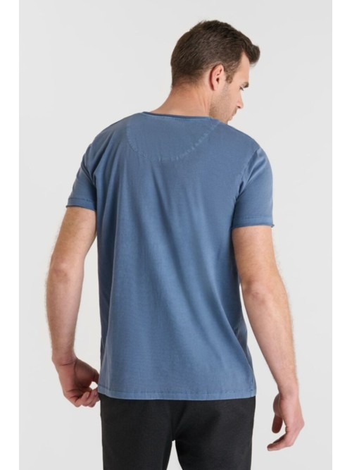 Camiseta cuello pico OBRIBS azul | comprar ahora