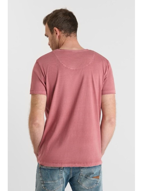 Camiseta cuello pico OBRIBS rosa | comprar ahora