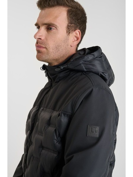 Plumífero capucha extraíble REJAN negro - comprar ahora