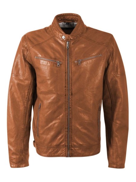 Chaqueta cuero BROUM MARRON