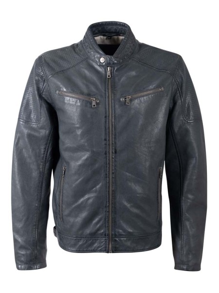 Chaqueta cuero BROUM AZUL