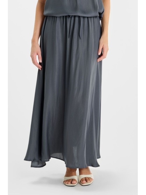 Falda larga EZIA gris antracita