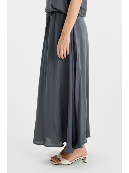 Falda larga EZIA gris antracita