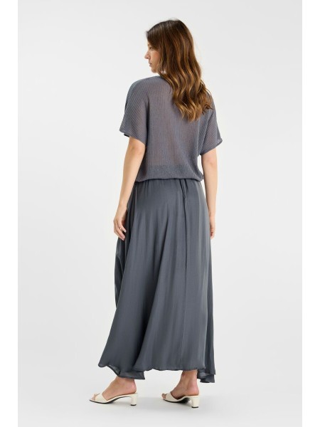 Falda larga EZIA gris antracita