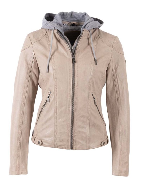 Chaqueta cuero AMMY beige