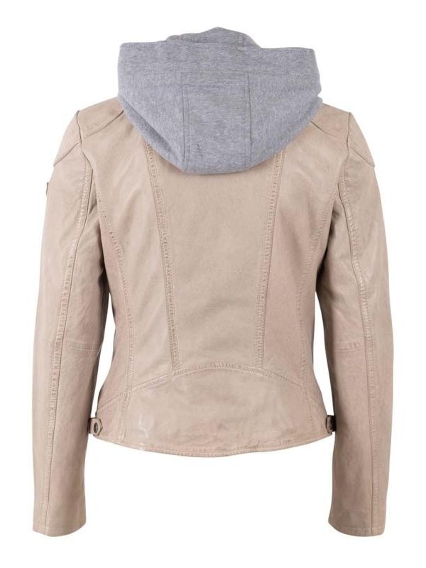 Chaqueta cuero AMMY beige 2