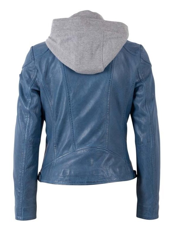Chaqueta cuero AMMY azul 2