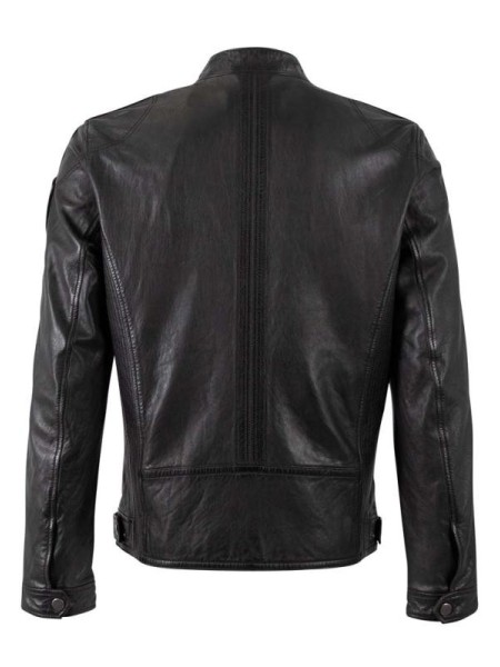 Chaqueta cuero SHYKO gris antracita