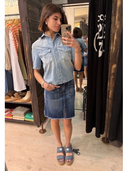 Falda vaquera SIVIA blue | Le temps des Cerises