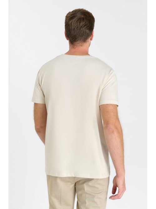 Camiseta cuello redondo NAIA beige claro
