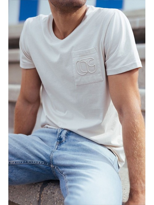 Camiseta cuello redondo NAIA blanco