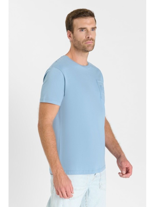 Camiseta cuello redondo NAIA azul claro 2