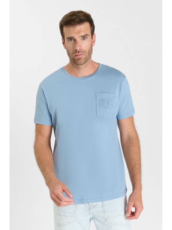 Camiseta cuello redondo NAIA azul claro