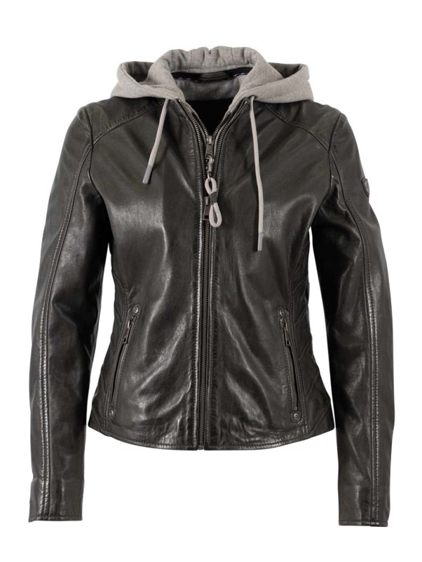 Chaqueta cuero ALVA negro