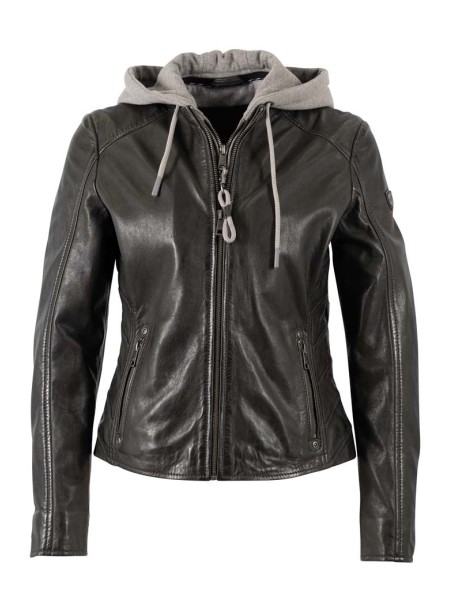 Chaqueta cuero ALVA negro