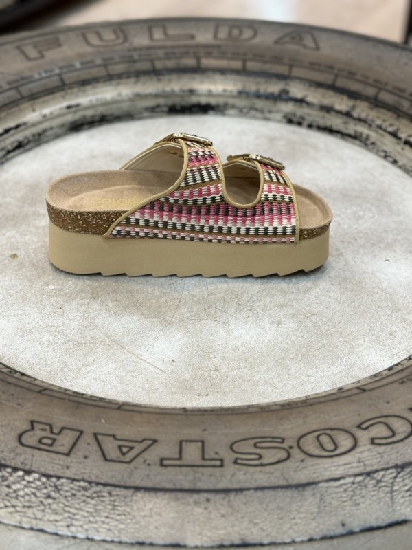 Sandalia rafia BES500 ROSA 2