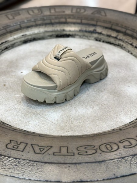 Sandalia JUYCE SLIDE BEIGE CLARO