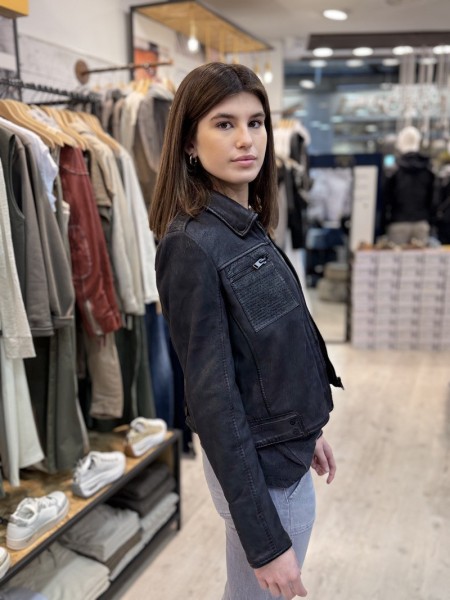 GIPSY - Chaqueta cuero MARIN black - comprar AHORA