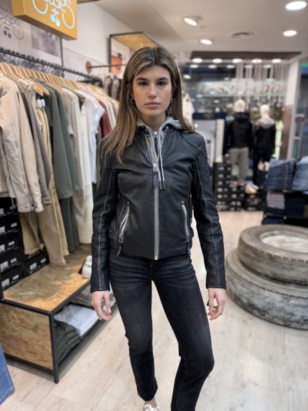 GIPSY - Chaqueta cuero FINJA black - comprar AHORA