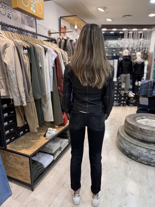 GIPSY - Chaqueta cuero FINJA black - comprar AHORA