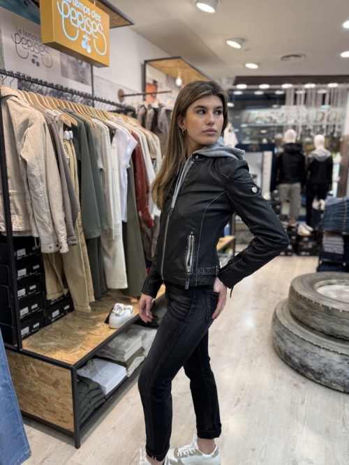 GIPSY - Chaqueta cuero FINJA black - comprar AHORA