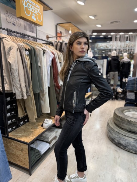 GIPSY - Chaqueta cuero FINJA black - comprar AHORA