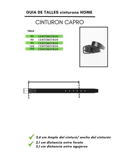 Cinturón CHCAPRO NEGRO Cinturón CHCAPRO NEGRO