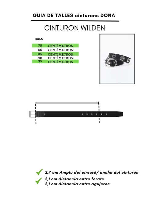 Cinturón de cuero WILDEN negro - comprar AHORA