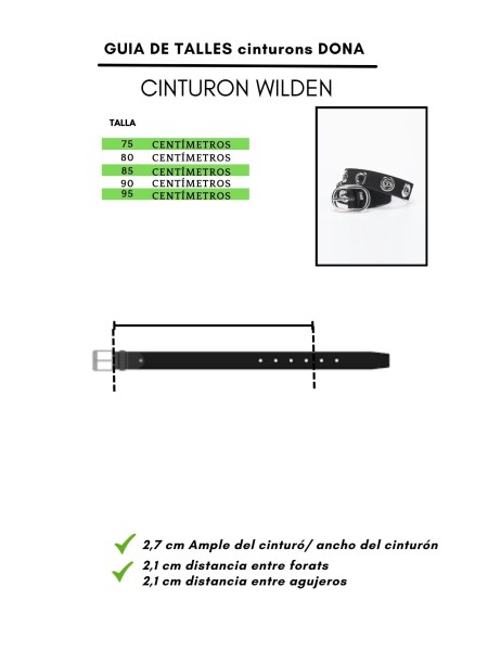 Cinturón de cuero WILDEN negro - comprar AHORA