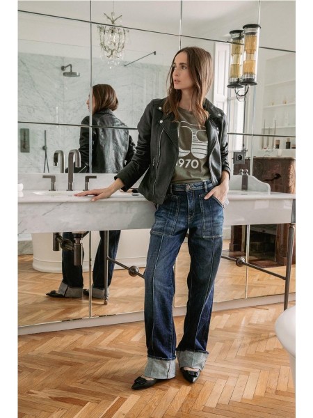 Pantalón 400/28 YAVI cintura alta azul | comprar ahora
