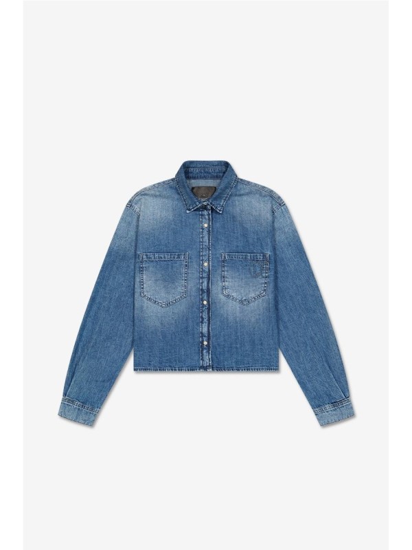 Camisa tejana HELENA azul desteñida | comprar ahora