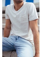 Camiseta cuello redondo NAIA blanco