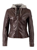 Chaqueta cuero ALVA mahagoni